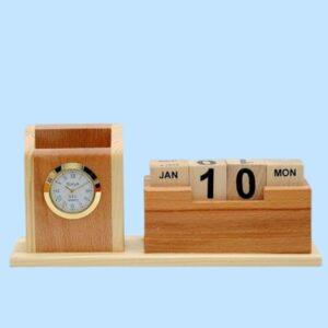 Wooden Calander Desk Orgainser AEO MOQ 50Ps