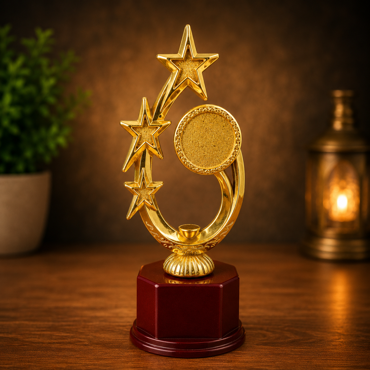 Premium Gold Star Achievement Trophy Award with Customizable Medal Holder for Sports, School & Corporate Events PT52 TP 8 MOQ 10Ps