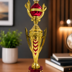 Premium Gold Champion Trophy with Crystal Top | Luxury Winner Cup for Sports, School, Corporate & Award Ceremonies Size 19 Inch  PT 65  TCE  MOQ 3Ps