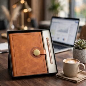 Model 212. 2in1 Premium Tan Brown Executive Diary & Pen Gift Set. Code DCO. MOQ 10ps