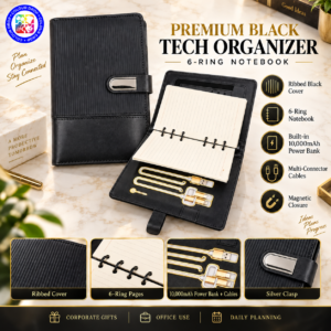 Model PB 32 ONLY. Premium 10000 mAh Power Bank Notebook Gift Set with Wireless Charging, ATM Card Holder. Code APOO. MOQ 5ps.