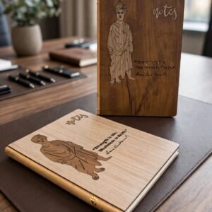 Wooden Notebook Swami Vivekananda. A5 Size. MOQ 10ps. Code  ADO.